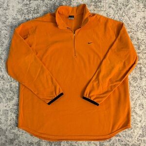 VINTAGE Nike Fleece Mens Large Relaxed Fit Sherpa Pullover 1/4 Zip Sweater XL